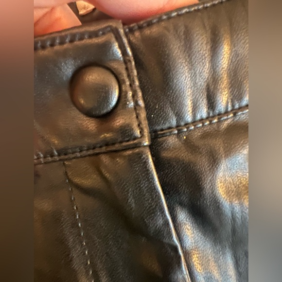 ARITZIA Wilfred Rebel Black Vegan Leather Cropped Pants - Picture 4 of 13